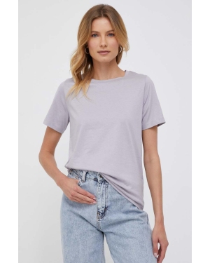 Calvin Klein t-shirt bawełniany kolor fioletowy