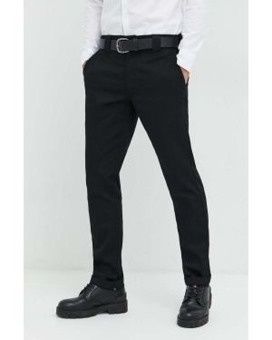 Dickies spodnie 872 męskie kolor czarny dopasowane DK0A4XK8BLK1-BLACK
