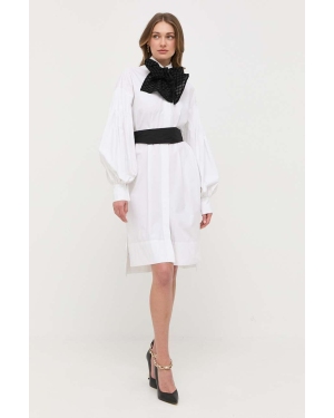 Karl Lagerfeld sukienka bawełniana x The Ultimate icon kolor biały mini oversize
