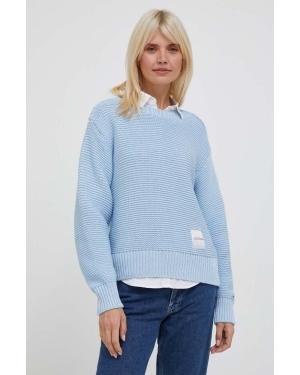 Tommy Hilfiger sweter damski kolor niebieski ciepły