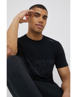 Viking t-shirt sportowy Lenta kolor czarny z nadrukiem