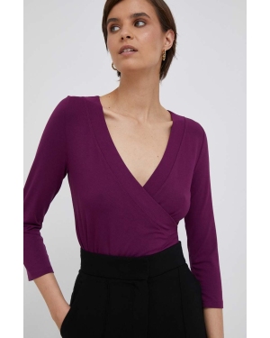 Lauren Ralph Lauren bluzka damska kolor fioletowy gładka
