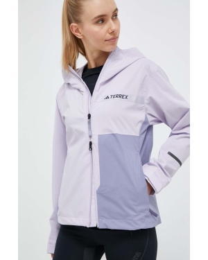 adidas TERREX kurtka przeciwdeszczowa Multi RAIN.RDY damska kolor fioletowy