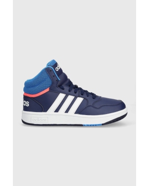 adidas Originals sneakersy dziecięce HOOPS MID 3. K kolor niebieski