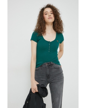 Abercrombie & Fitch t-shirt damska kolor zielony