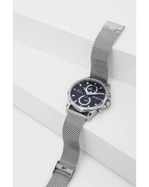 HUGO zegarek męski kolor srebrny