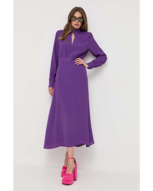 Ivy Oak sukienka kolor fioletowy maxi prosta