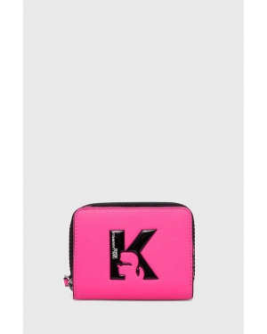 Karl Lagerfeld Jeans portfel damski kolor różowy
