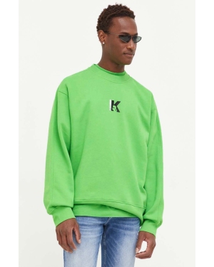 Karl Lagerfeld Jeans bluza męska kolor zielony z nadrukiem