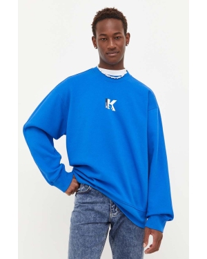 Karl Lagerfeld Jeans bluza męska kolor niebieski z nadrukiem
