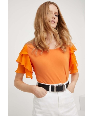 Answear Lab bluzka damska kolor pomarańczowy gładka