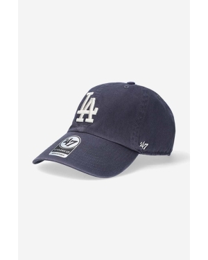 47brand czapka z daszkiem bawełniana MLB Los Angeles Dodgers kolor niebieski z aplikacją