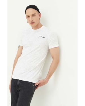 Hollister Co. t-shirt bawełniany kolor biały wzorzysty