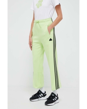 adidas spodnie dresowe kolor zielony z aplikacją