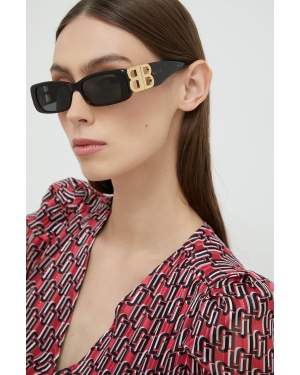 Balenciaga okulary przeciwsłoneczne damskie kolor brązowy