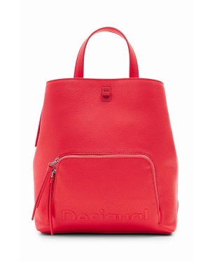 Desigual plecak damski kolor czerwony mały gładki