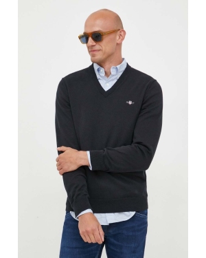 Gant sweter bawełniany kolor czarny lekki