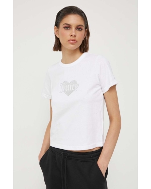 Juicy Couture t-shirt bawełniany kolor biały