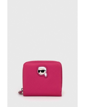 Karl Lagerfeld portfel damski kolor różowy