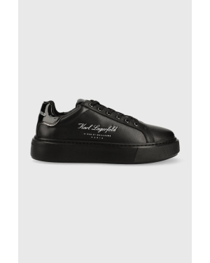 Karl Lagerfeld sneakersy skórzane MAXI KUP kolor czarny KL62223F