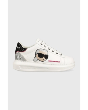 Karl Lagerfeld sneakersy skórzane KAPRI KC kolor biały KL62570N