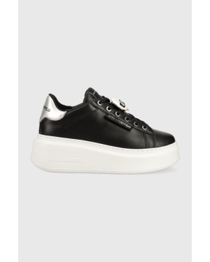 Karl Lagerfeld sneakersy skórzane ANAKAPRI kolor czarny KL63576K