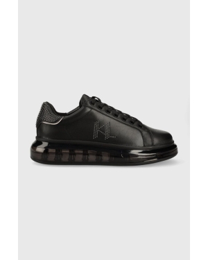 Karl Lagerfeld sneakersy skórzane KAPRI KUSHION kolor czarny KL52616D