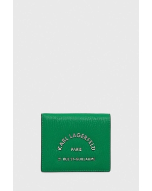 Karl Lagerfeld portfel damski kolor zielony