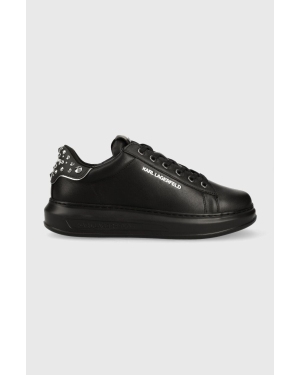 Karl Lagerfeld sneakersy skórzane KAPRI MENS kolor czarny KL52576