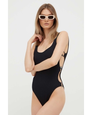 Karl Lagerfeld strój kąpielowy kolor czarny miękka miseczka