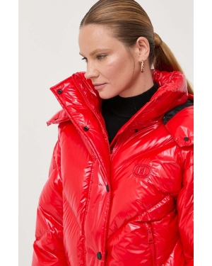 Karl Lagerfeld kurtka puchowa damska kolor czerwony zimowa