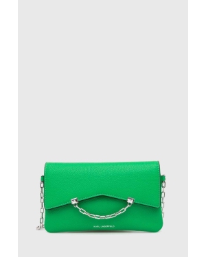 Karl Lagerfeld torebka skórzana kolor zielony