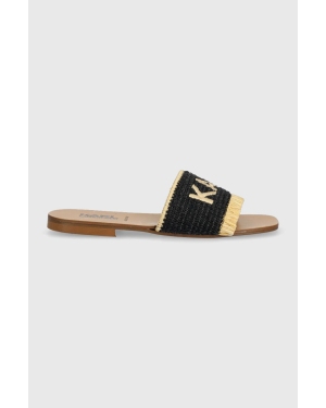 Karl Lagerfeld klapki SKOOT III damskie kolor brązowy KL82400