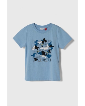 Lego t-shirt dziecięcy kolor niebieski z nadrukiem