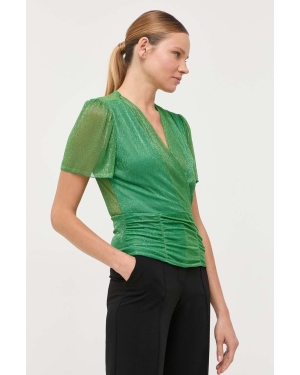 Morgan bluzka damska kolor zielony wzorzysta