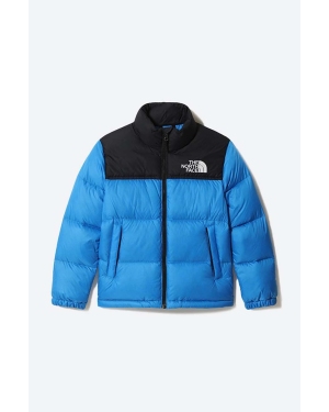 The North Face kurtka puchowa dziecięca Youth 1996 Retro Nuptse kolor niebieski