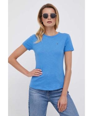 Tommy Hilfiger t-shirt bawełniany kolor niebieski WW0WW37857