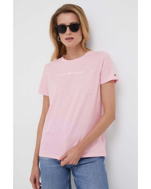 Tommy Hilfiger t-shirt damski kolor różowy
