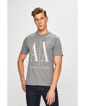 Armani Exchange t-shirt bawełniany kolor szary z nadrukiem 8NZTPA ZJH4Z NOS