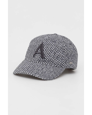Armani Exchange czapka z daszkiem kolor szary wzorzysta