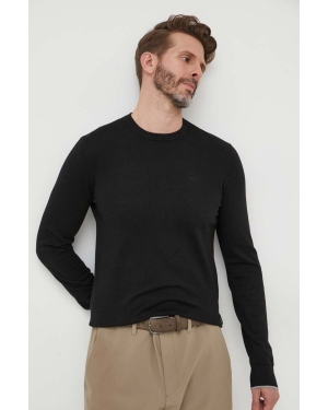 Armani Exchange sweter z domieszką kaszmiru kolor czarny lekki