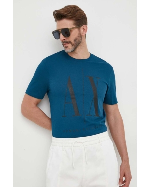 Armani Exchange t-shirt bawełniany z nadrukiem