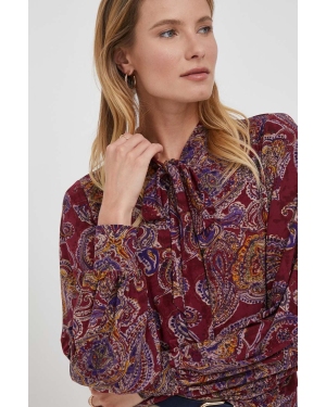 Lauren Ralph Lauren bluzka damska kolor bordowy wzorzysta