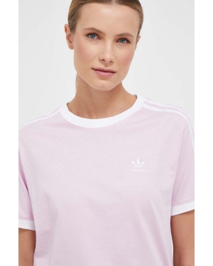 adidas Originals t-shirt bawełniany kolor różowy