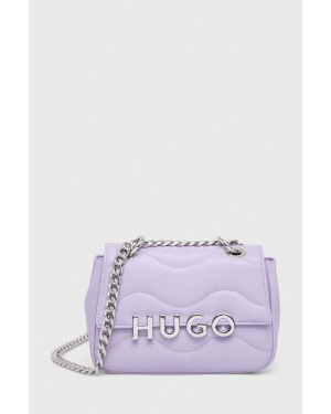 HUGO torebka kolor fioletowy