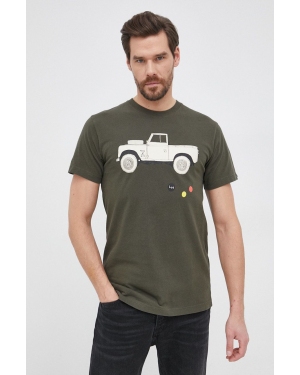 Deus Ex Machina T-shirt bawełniany kolor zielony z nadrukiem