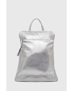 Answear Lab plecak damski kolor srebrny duży gładki