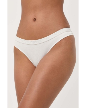 Emporio Armani Underwear stringi 2-pack kolor beżowy