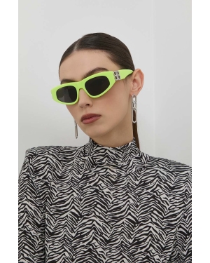 Balenciaga okulary przeciwsłoneczne damskie kolor zielony