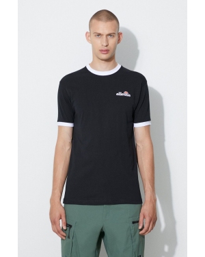 Ellesse t-shirt bawełniany Meduno T-Shirt kolor czarny z aplikacją SHR10164